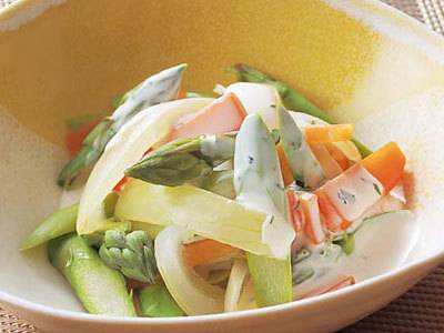 春野菜のサラダ 木の芽ソース