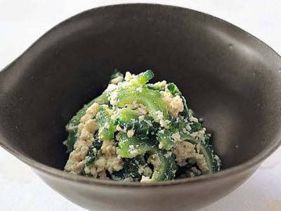 にがうりの豆腐あえ