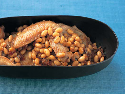 大豆と鶏手羽の煮物
