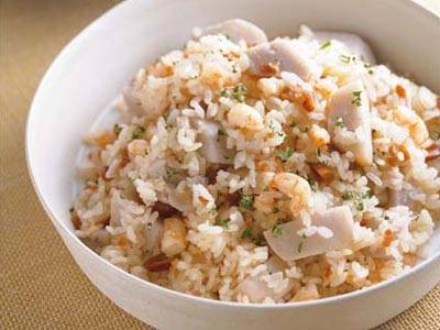 えびと里芋のピラフ