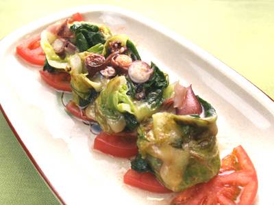 ほたるいかの春キャベツ巻き