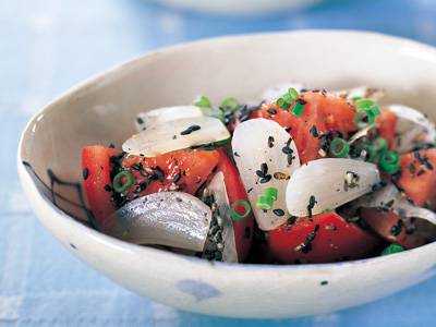 トマトのらっきょう酢あえ