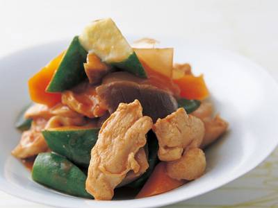 夏野菜の洋風いり鶏