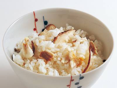 アラとしいたけの混ぜご飯