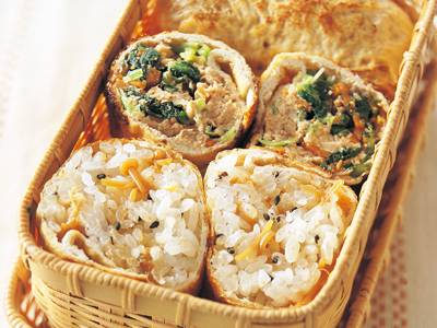 簡単焼きいなり弁当