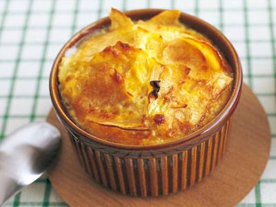 キャベツとポテトチップスのココット