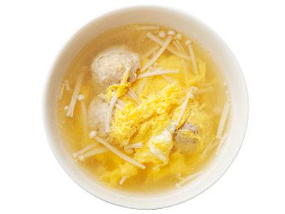 ゆで肉だんごの卵とじ汁