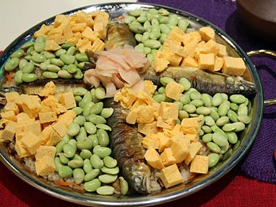 鮎茶のパエリヤ