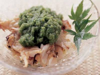 干物のみどり酢あえ