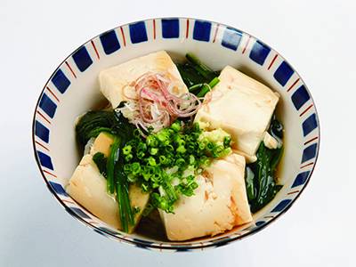 青菜入り温やっこ丼