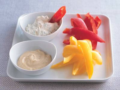 2色ピーマンのディップ