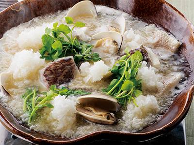 鯛とはまぐりの雪間鍋 レシピ 後藤 加寿子さん みんなのきょうの料理 おいしいレシピや献立を探そう