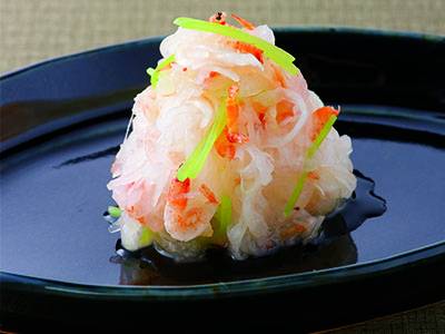 新たまねぎと桜えびの酢あえ