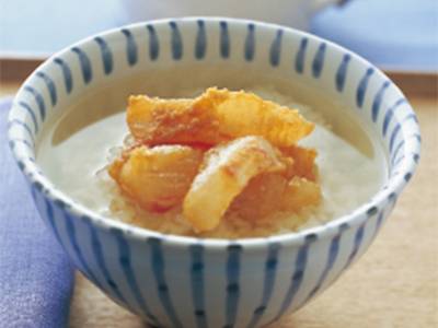 たいの昆布茶漬け