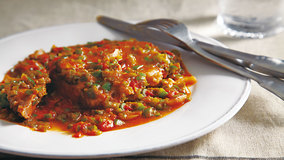 たっぷりピーマンと豚肉の煮込み