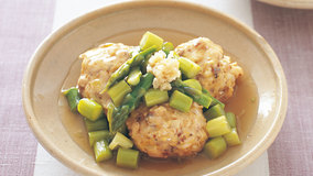 あじのつくねアスパラあん