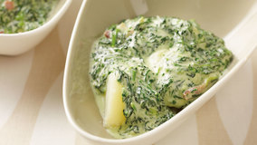 ポテトの春菊チーズクリーム