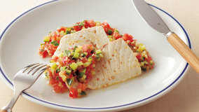 かじきのソテー 夏野菜ソース