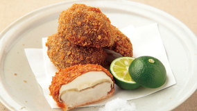 里芋としいたけの重ね揚げ