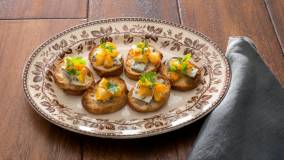 きんかんシロップとゴルゴンゾーラのカナッペ