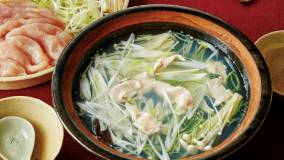 ささ身とねぎのしゃぶしゃぶ