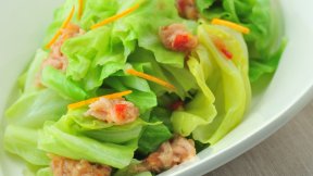 レンチンキャベツのツナスイートチリ