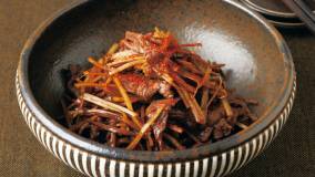 ごぼうと牛肉のきんぴら