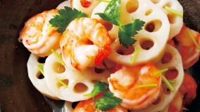 れんこんとえびのうすくず煮
