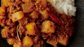 大根とひき肉のコロコロカレー