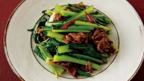 小松菜と牛肉の中国風炒め
