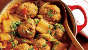 ミートボールのトマトねぎソース煮