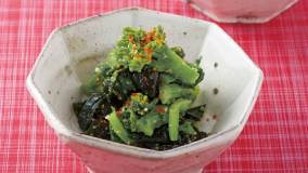 菜の花とわかめのごま酢あえ