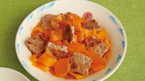 甘酢にんじんのひき肉あえ