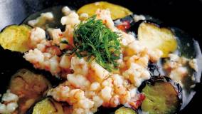 揚げなすのえびあんかけ