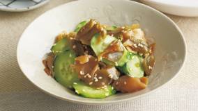 ザーサイときゅうりのあえ物