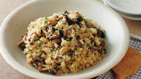 焼ききのこの炊き込みご飯