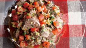 レバーのサラダ