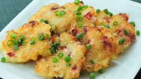 新ばれいしょとたこのおやき