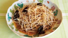 もやしとひき肉の中国風炒め