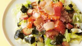 づけ刺身のサラダ