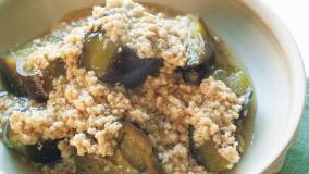 レンジなすの鶏そぼろ煮