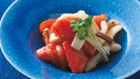 焼きいかのトマトしょうがじょうゆ