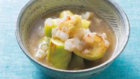 えびとなすのしょうがあんかけ