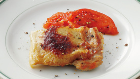 ゆで塩鶏のこんがり焼き