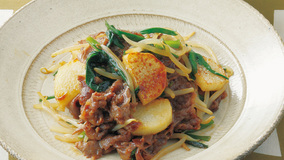 牛肉と野菜の甘辛フライパン蒸し