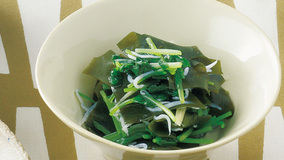 しらす、わかめ、みつばの酢の物