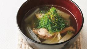 焼きさばと大根の汁物