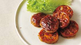 れんこんのひき肉のせ照り焼き