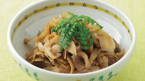 ごぼうと牛肉のサッと煮