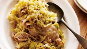 春キャベツと豚肉のすっぱ蒸し